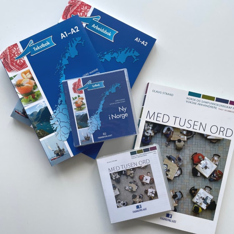 Med tusen ord (Podręcznik z ćwiczeniami) - Olaug Strand  do nauki norweskiego 7