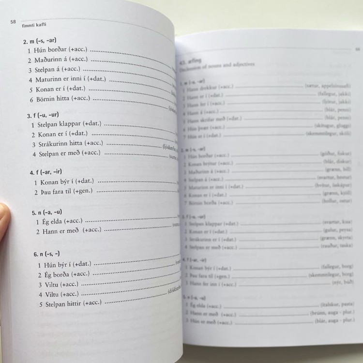 Learning Icelandic (Course). Grammar exercises learning icelandic 4