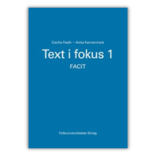 Text i fokus 1, answer key, front cover