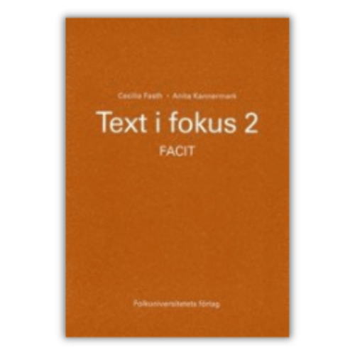 Text i fokus 2, answer Key, front cover