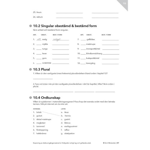 Kroppen på svenska - język szwedzki medyczny
