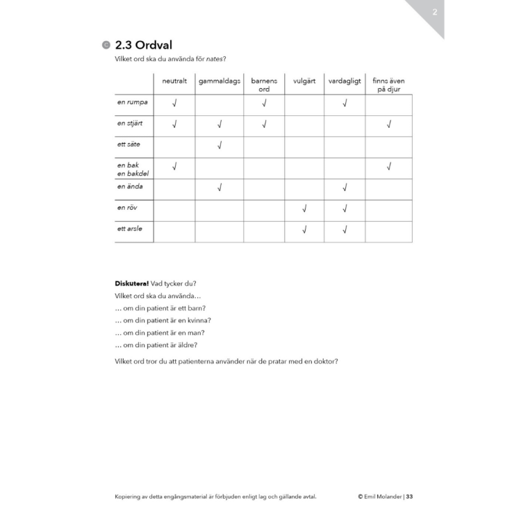 Kroppen på svenska - język szwedzki medyczny