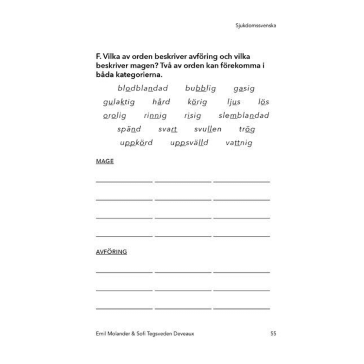 Sjukdomssvenska - diagnosis and disease in swedish