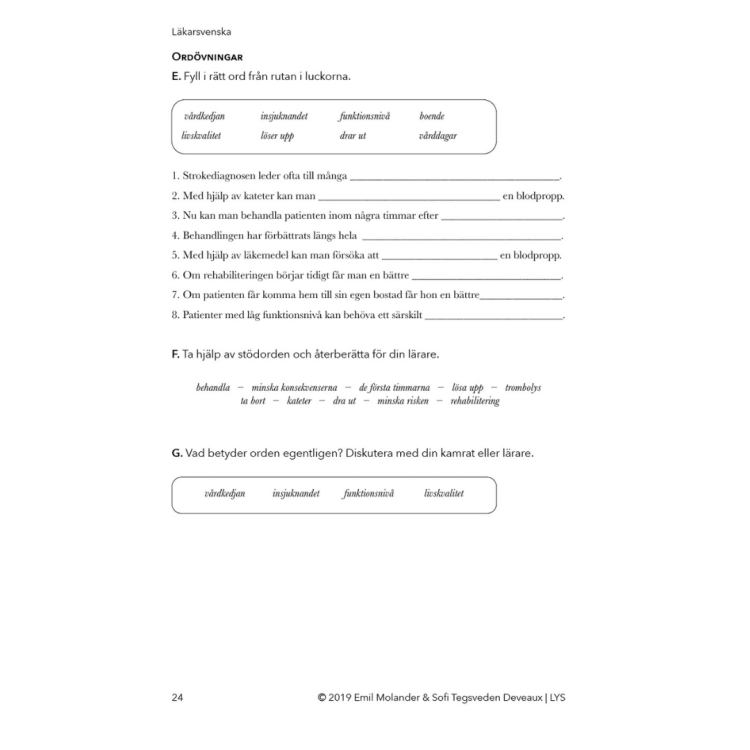 Läkarsvenska - medical swedish for doctors, diagnosis in swedish