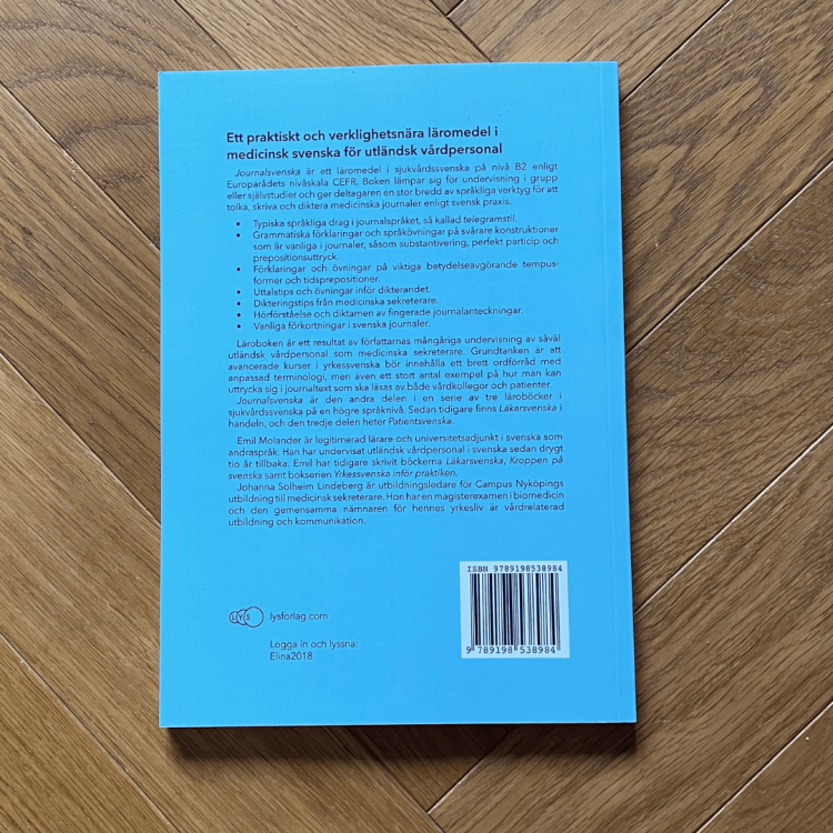 Journalsvenska - medical swedish for doctors and nurses